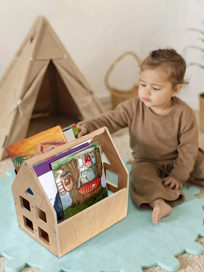 Toddler Portable Bookshelf Double-Sided for Tiny Dream Collection