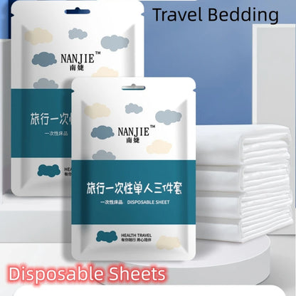 Non-Woven Bedding Set Disposable Duvet Cover 3/4pcs