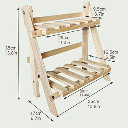 Desktop Storage Wooden Rack