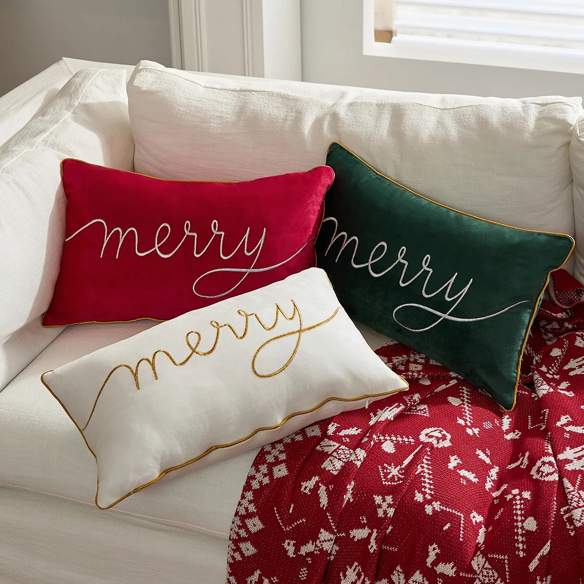 1PCS 30x50CM Christmas Pillow (Cover only)