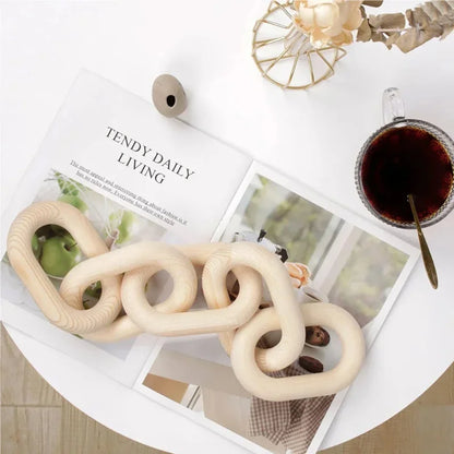 Wooden Chain Link Decor Accent