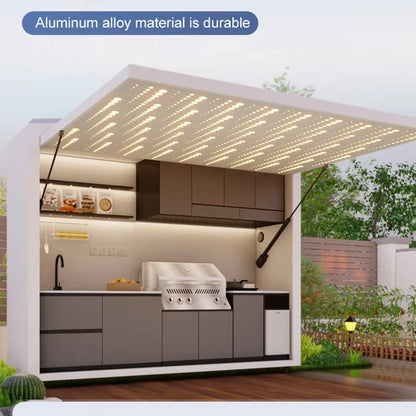 Garden with Modular Cabinets and Grill Island