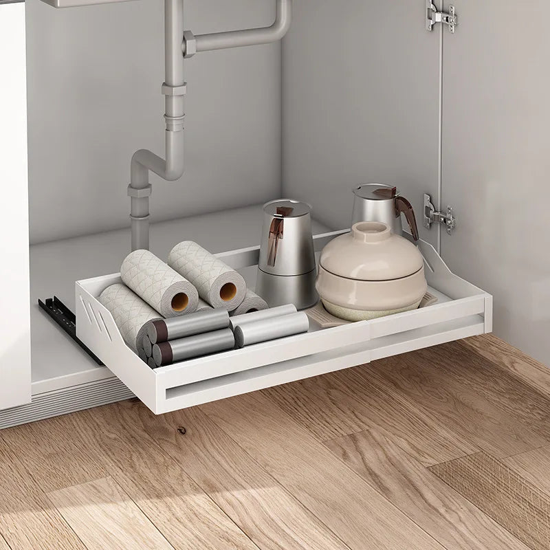 Kitchen Shelves With Slide Rails