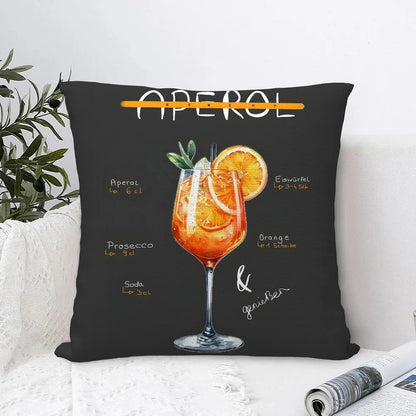 Aperol Spritz Themed Decorative Pillow Covers