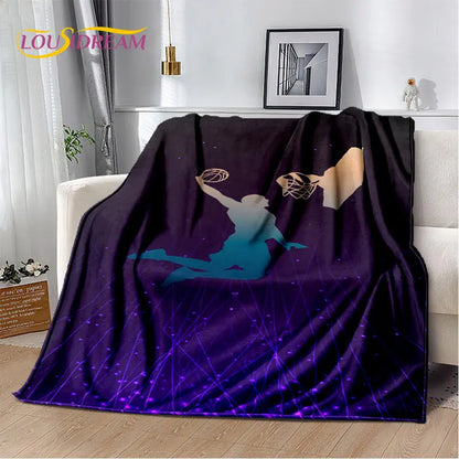Basketball Art Cartoon Soft Plush Blanket