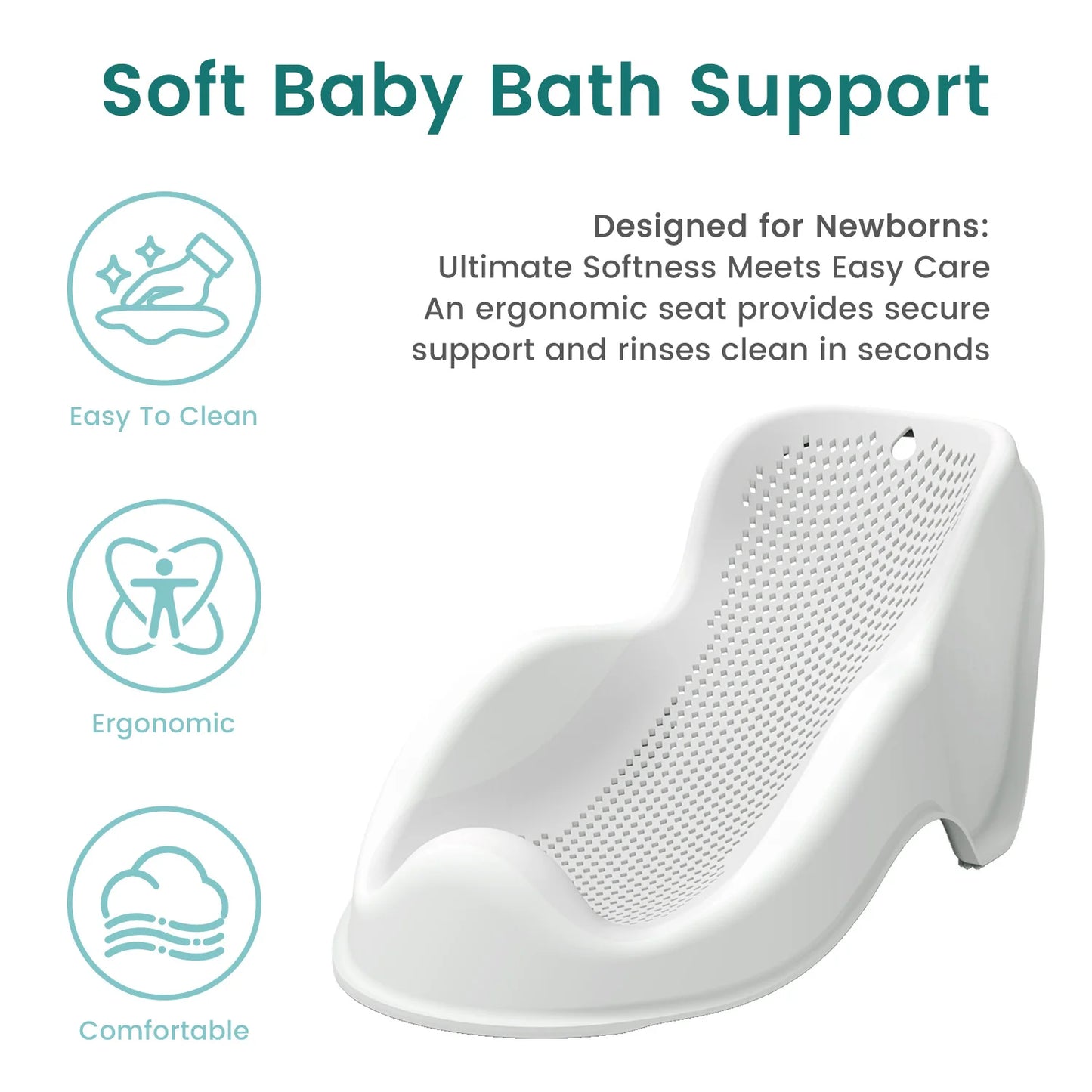 Soft Baby Bath Support for Newborns in Tiny Dream Collection