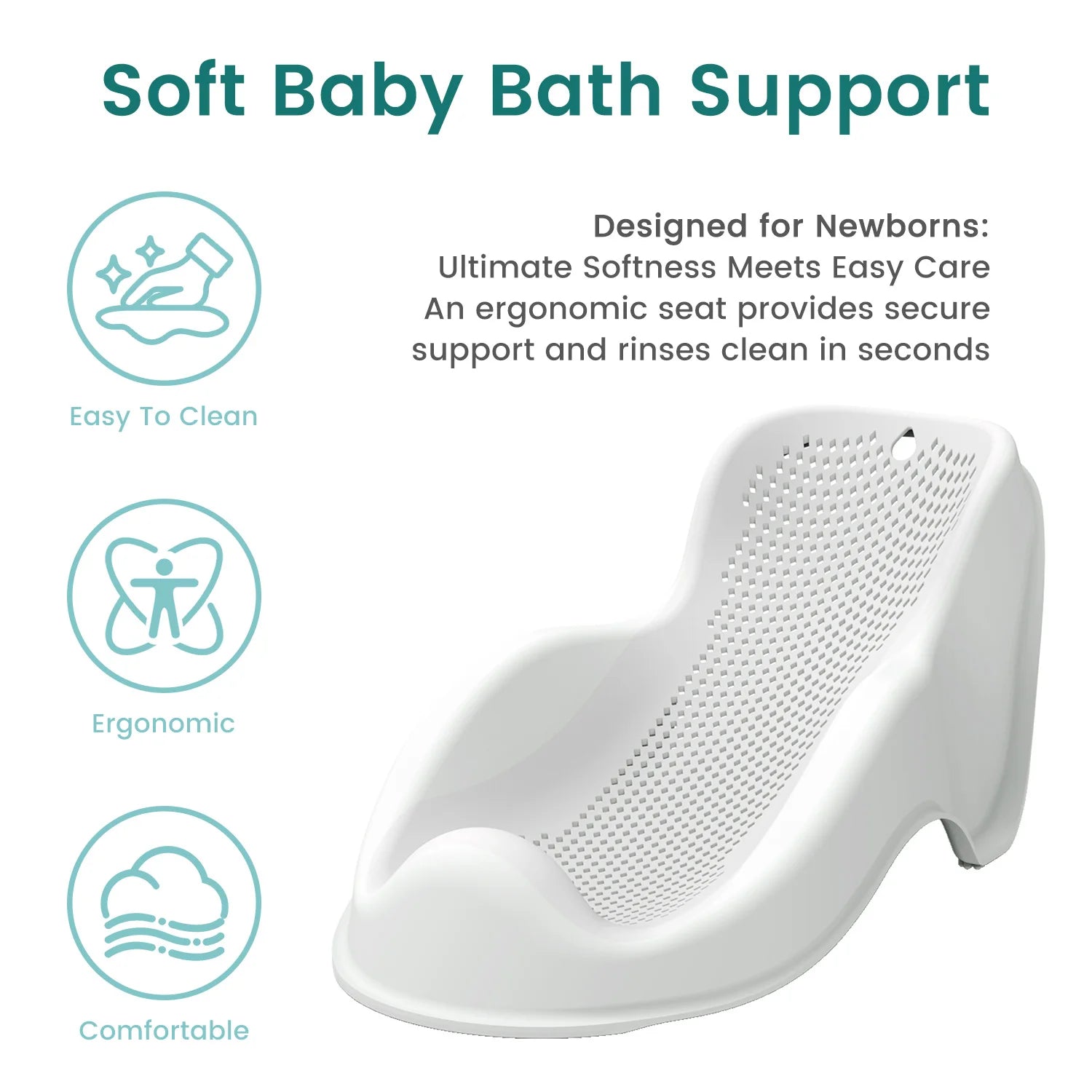 Soft Baby Bath Support for Newborns in Tiny Dream Collection