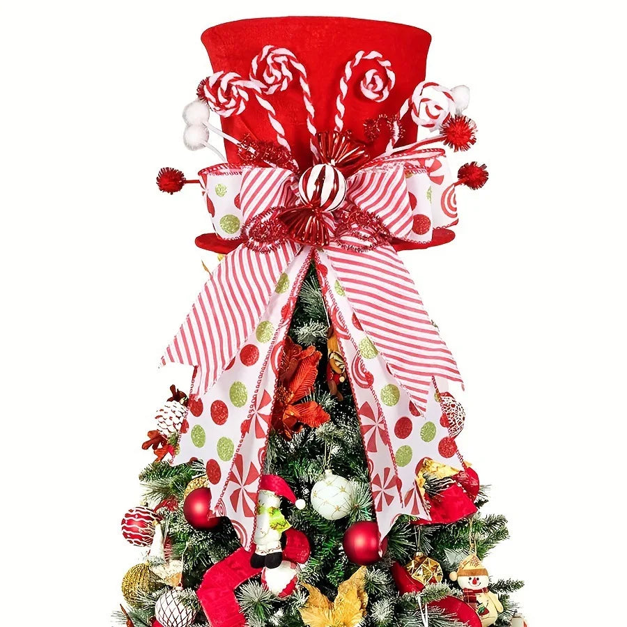 Christmas Red Holiday Tree Topper