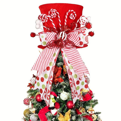 Christmas Red Holiday Tree Topper