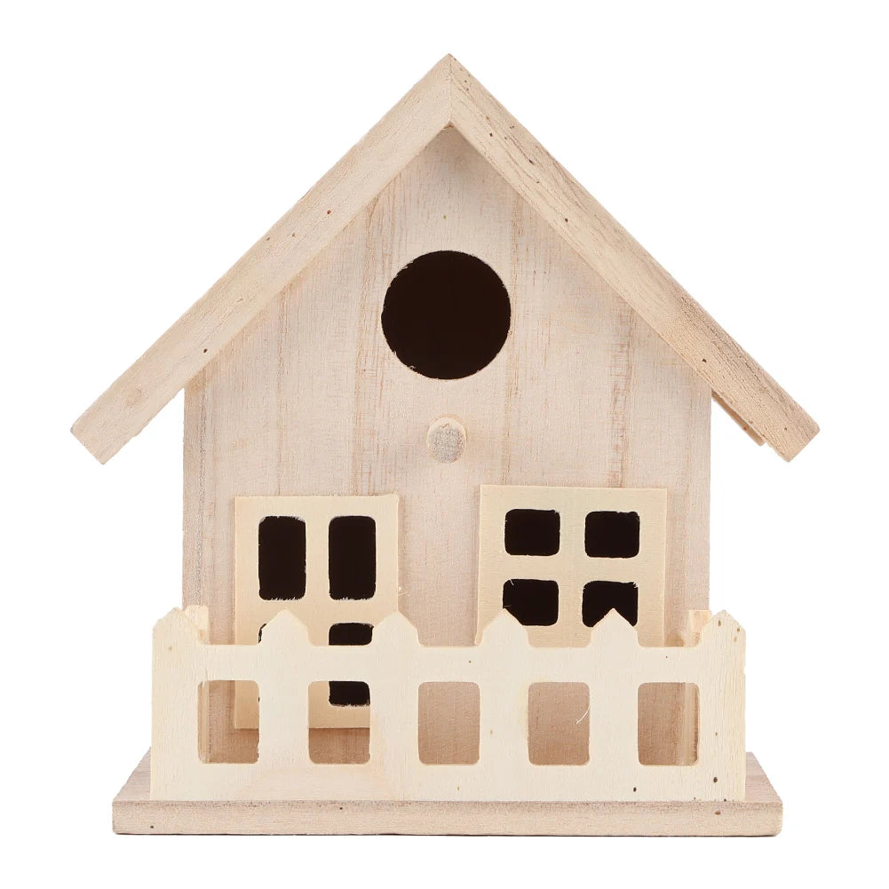 Wooden Bird House for Outdoor Use
