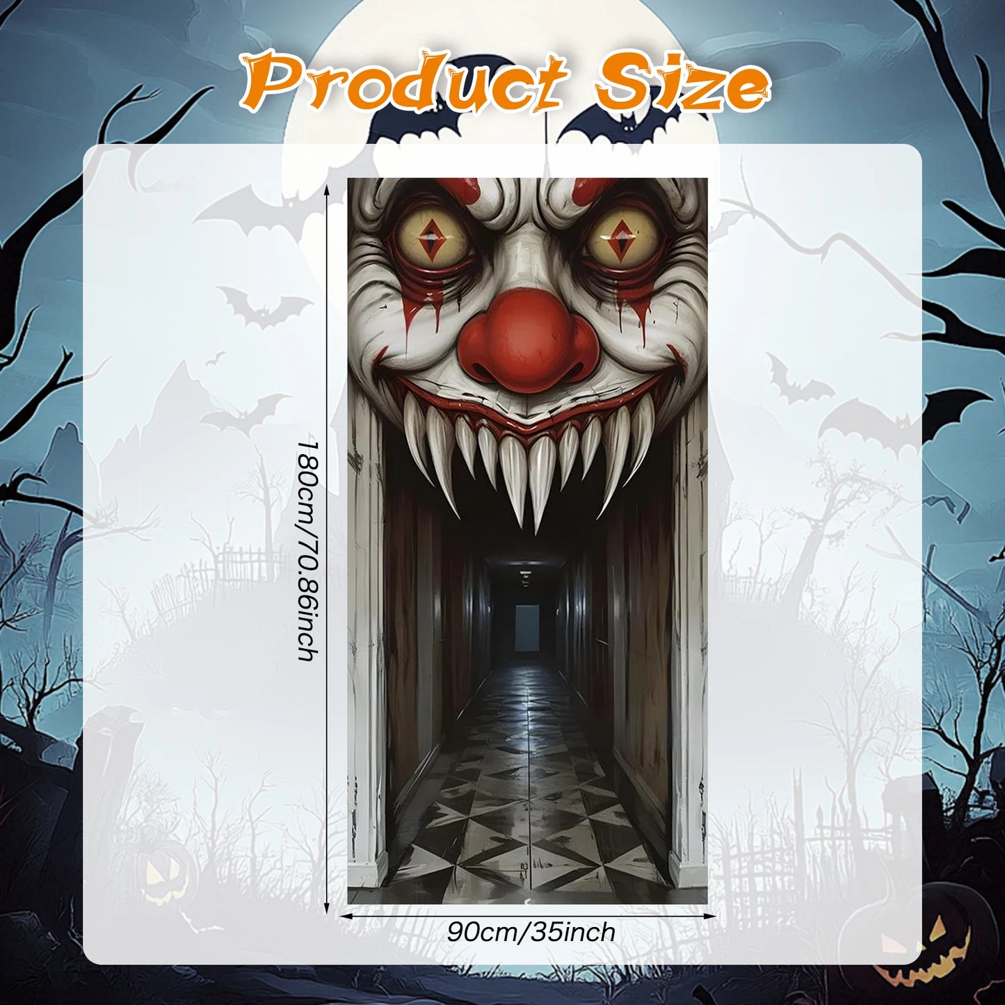 Halloween Decorations Door Cover