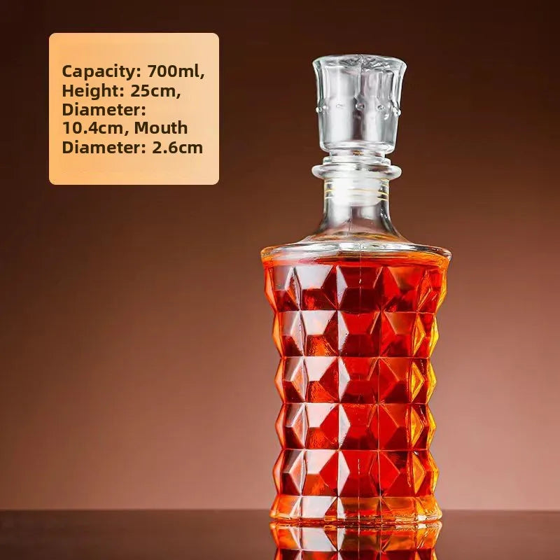 High-End Lead-Free Transparent Glass Decanter