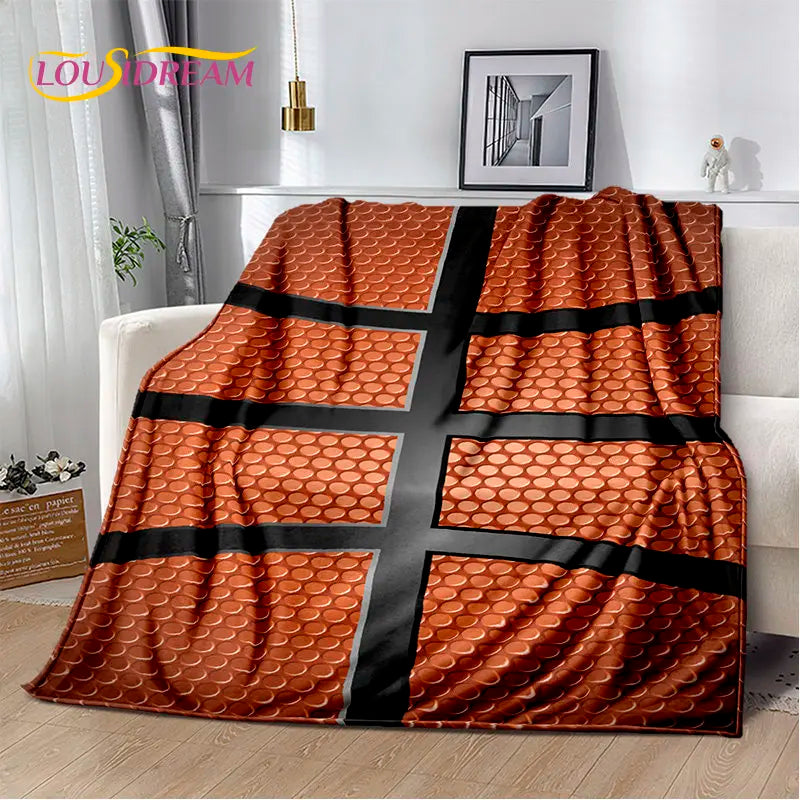 Basketball Art Cartoon Soft Plush Blanket