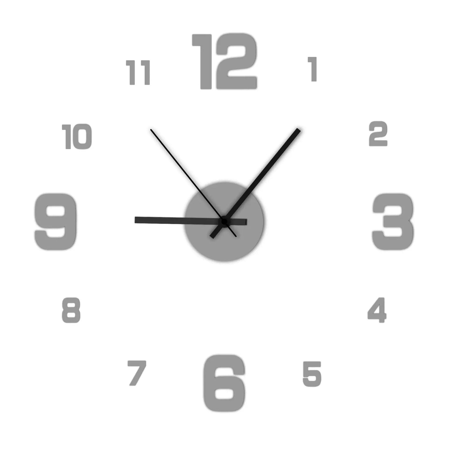 Frameless  Wall Decal Clock