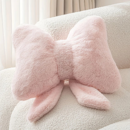 1pc Simple Pink Bow Shaped Pillows