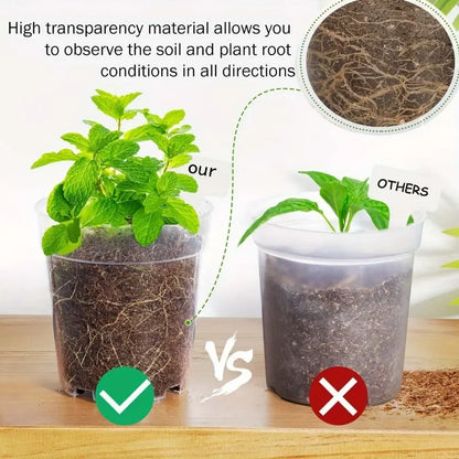 72pcs/set Clear Nursery Pots