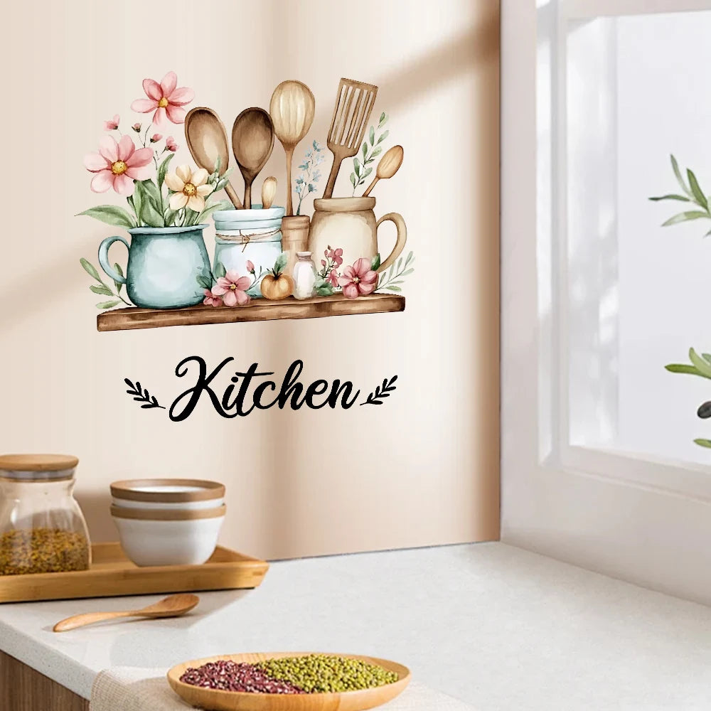 1 Piece Self Adhesive  Kitchen Utensils Pattern