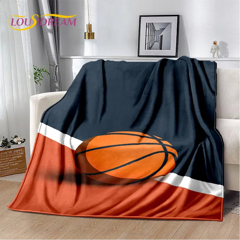 Basketball Art Cartoon Soft Plush Blanket