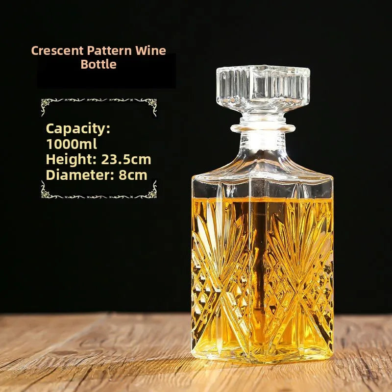 High-End Lead-Free Transparent Glass Decanter