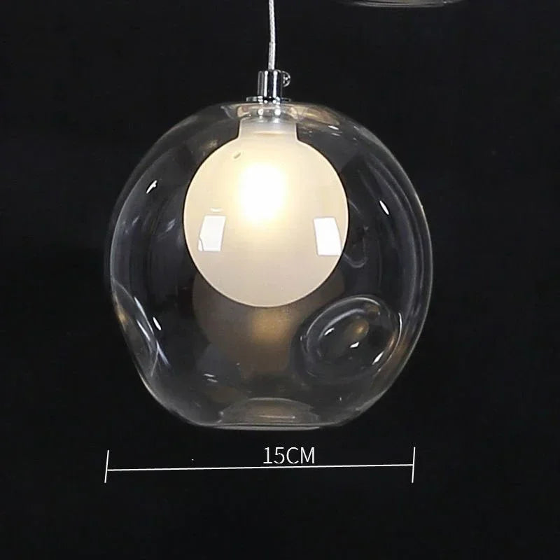 Modern Glass Ball Chandelier Indoor Lighting Fixtures for Living Room Hotel Lobby Bedroom Staircase - Home Decorative Light