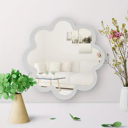 11.4in Creative Wooden Wall mirror