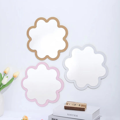 11.4in Creative Wooden Wall mirror