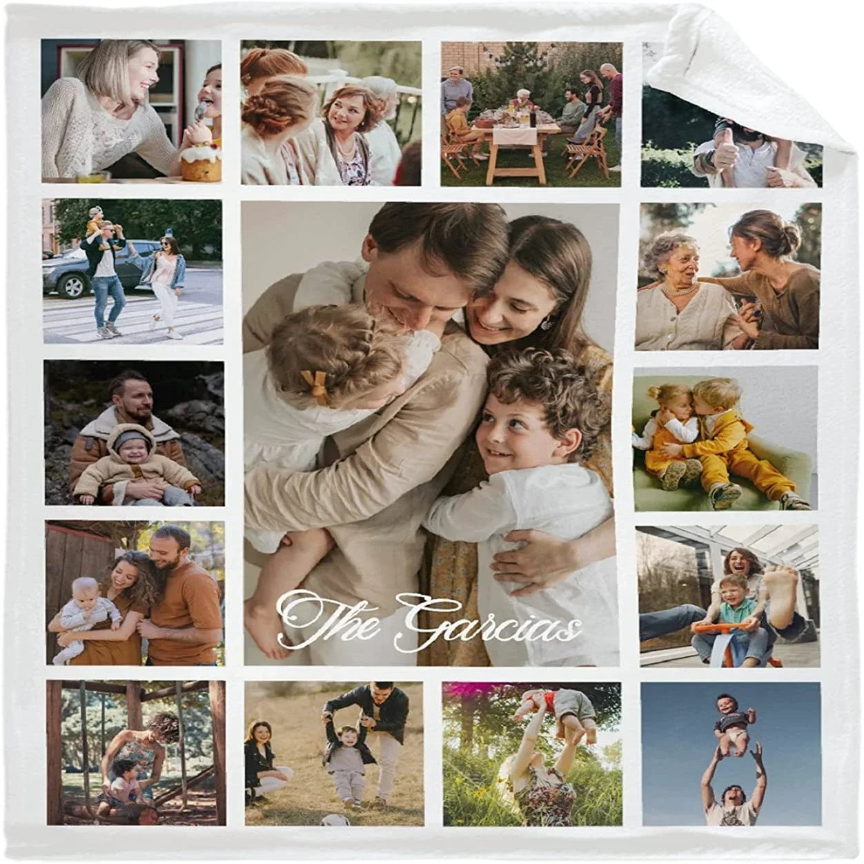 Custom Blanket with Words Picture Collage Customized Blankets,Birthday Souvenir Gifts Personalized Throw Blanket for Father, Mom