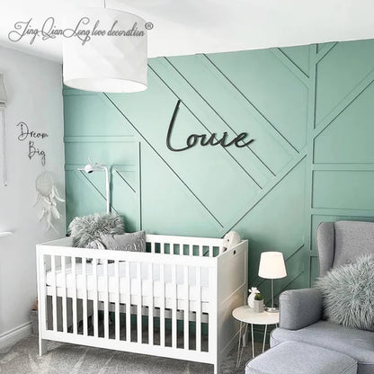 Custom Nursery Decor Wooden Name Sign SCRIBBLE FONT