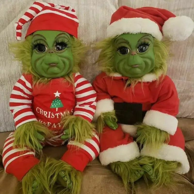 The Grinch Plush in Santa Suit