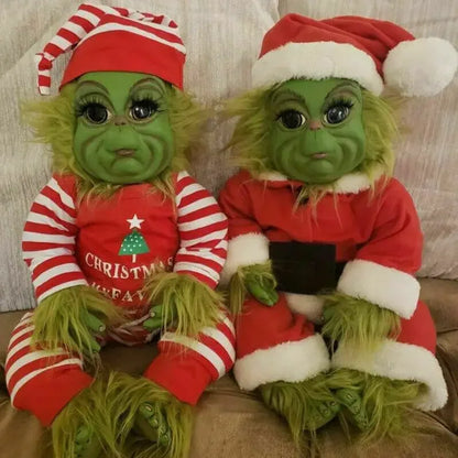 The Grinch Plush in Santa Suit
