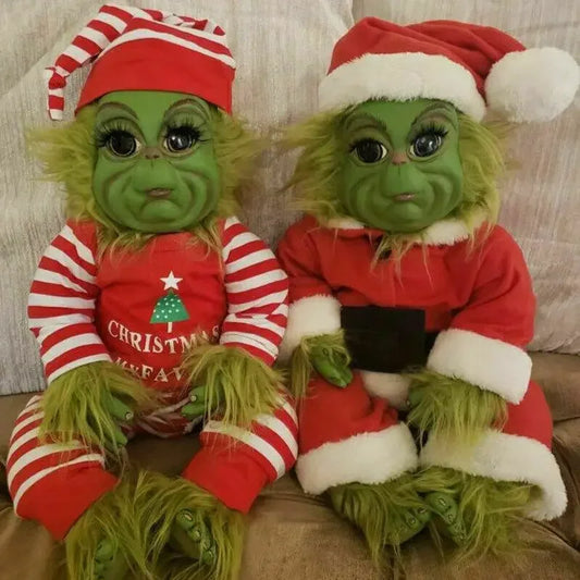 The Grinch Plush in Santa Suit