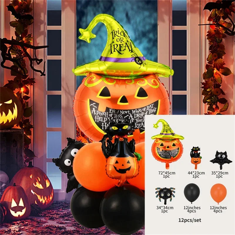 6 Different Happy Halloween Balloon Sets