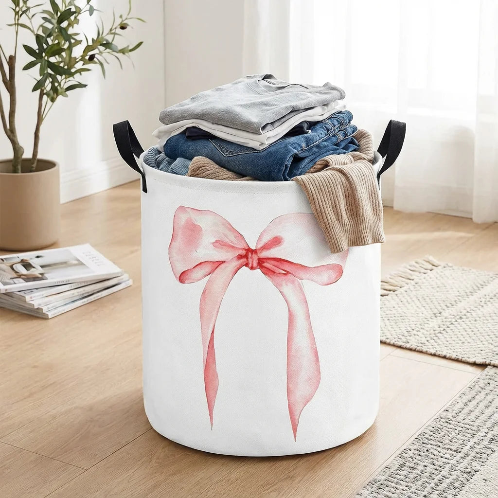 Bow tie laundry basket