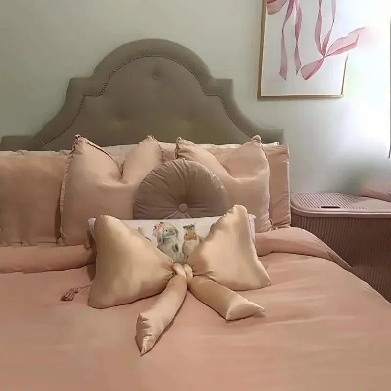 New Large Pink Satin Pillow