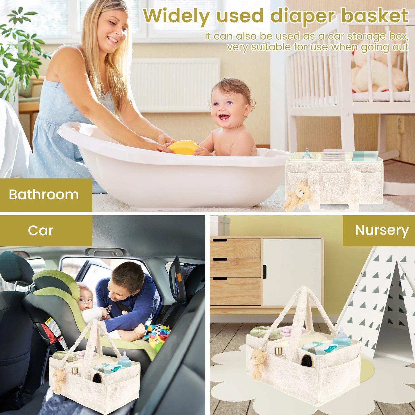 Portable Diaper Caddy Organizer for Tiny Dream Collection