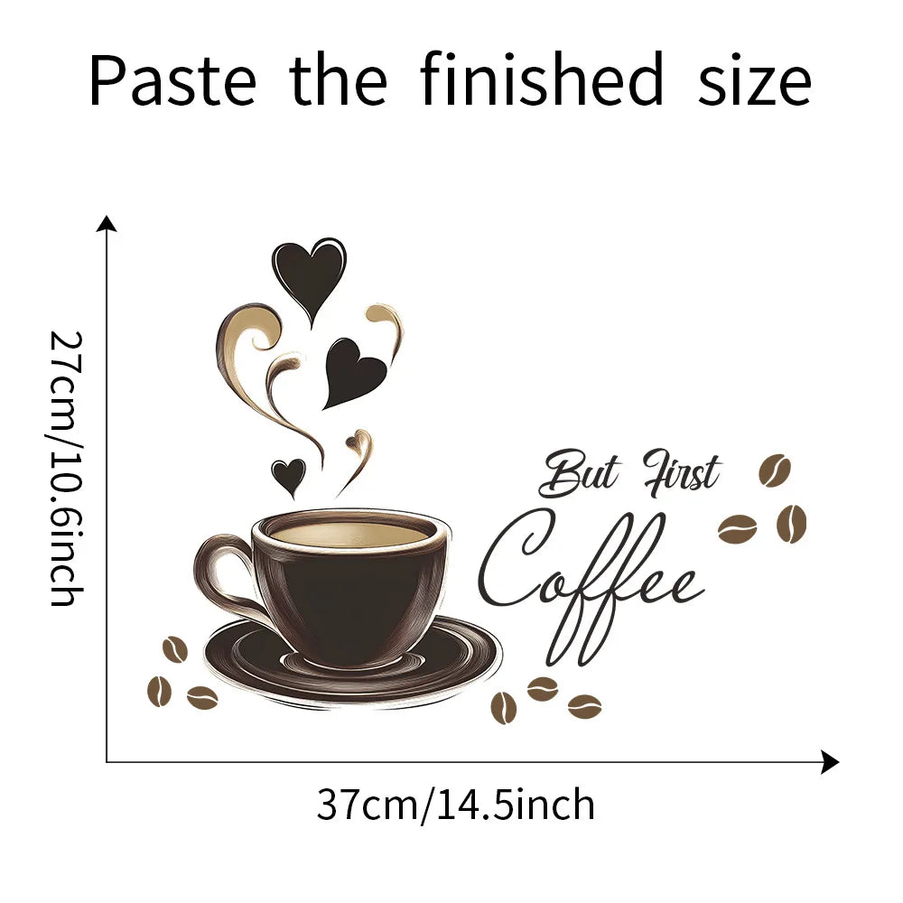kitchen coffee cup quote wall sticker