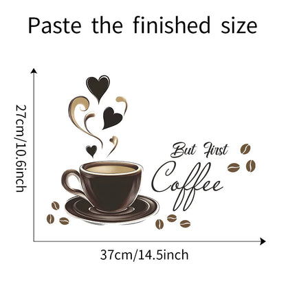 kitchen coffee cup quote wall sticker