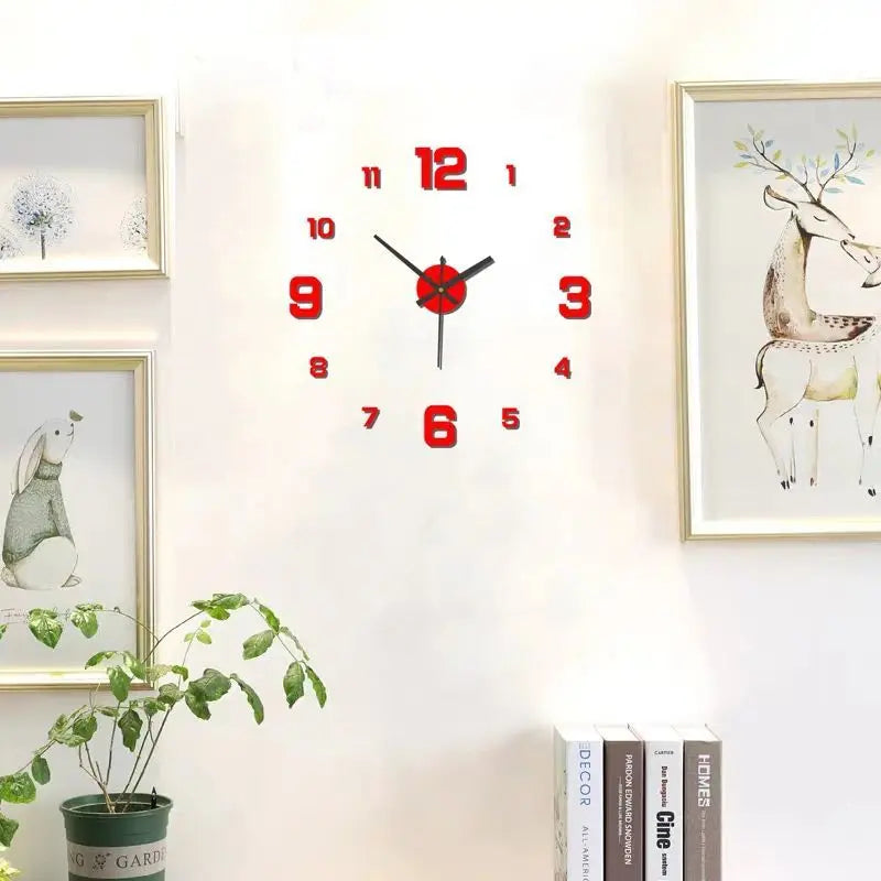 Frameless  Wall Decal Clock
