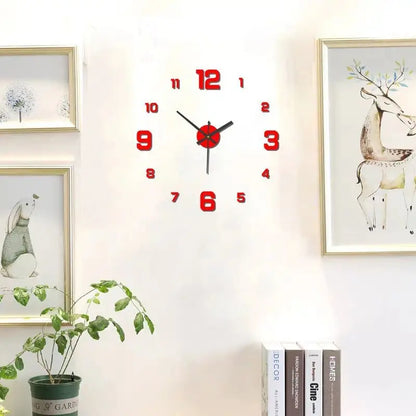 Frameless  Wall Decal Clock