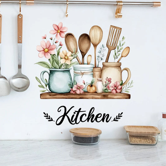 1 Piece Self Adhesive  Kitchen Utensils Pattern