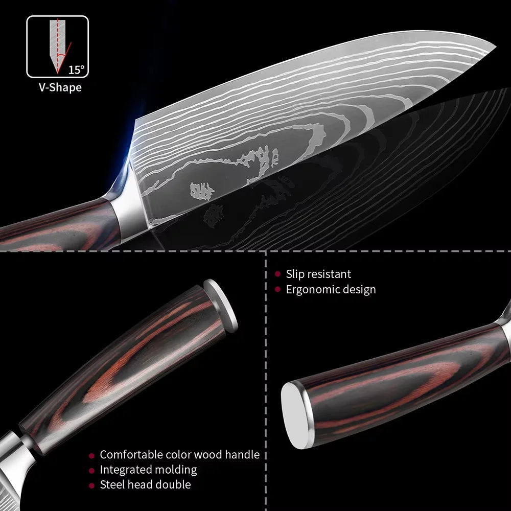 Kitchen Knife 6PCS Set Stainless Steel