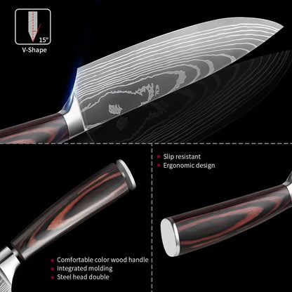 Kitchen Knife 6PCS Set Stainless Steel