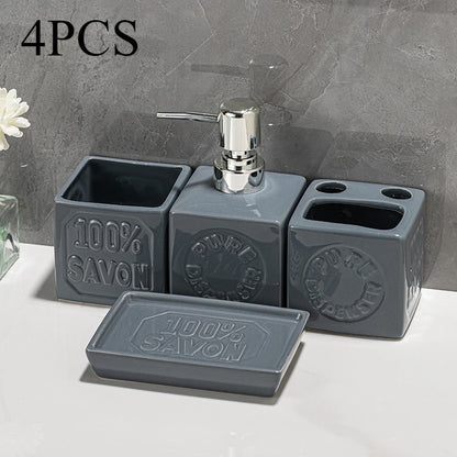 Ceramic Bathroom Organizer Set