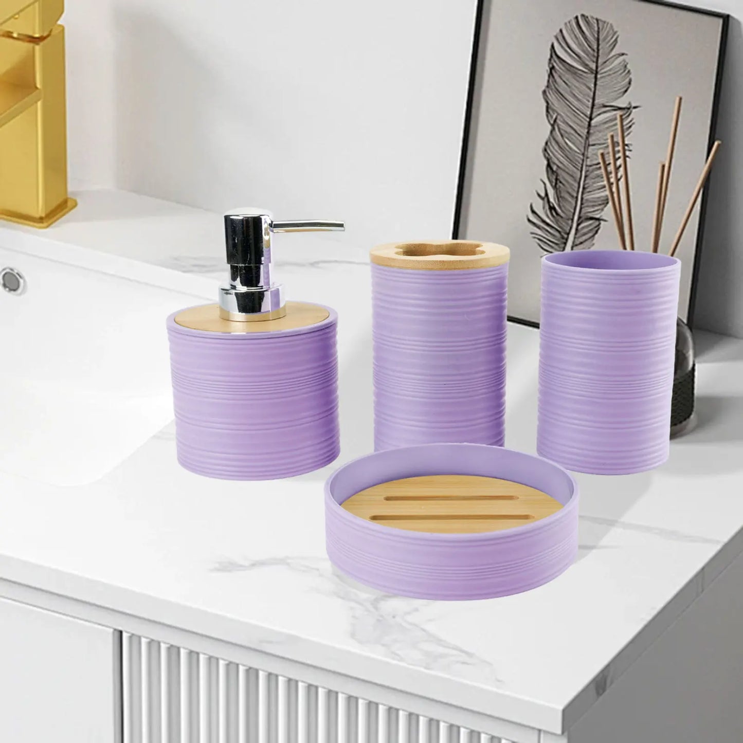4 Pieces Bathroom Accessories-Soap Dispenser