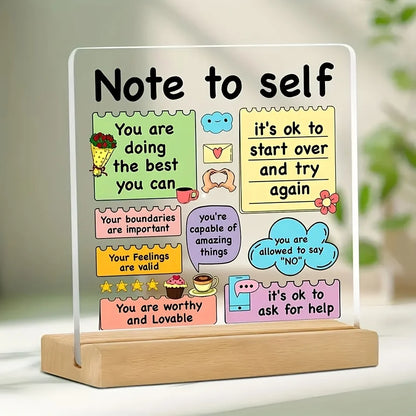Inspirational Acrylic Positive Affirmation Self-love Reminder