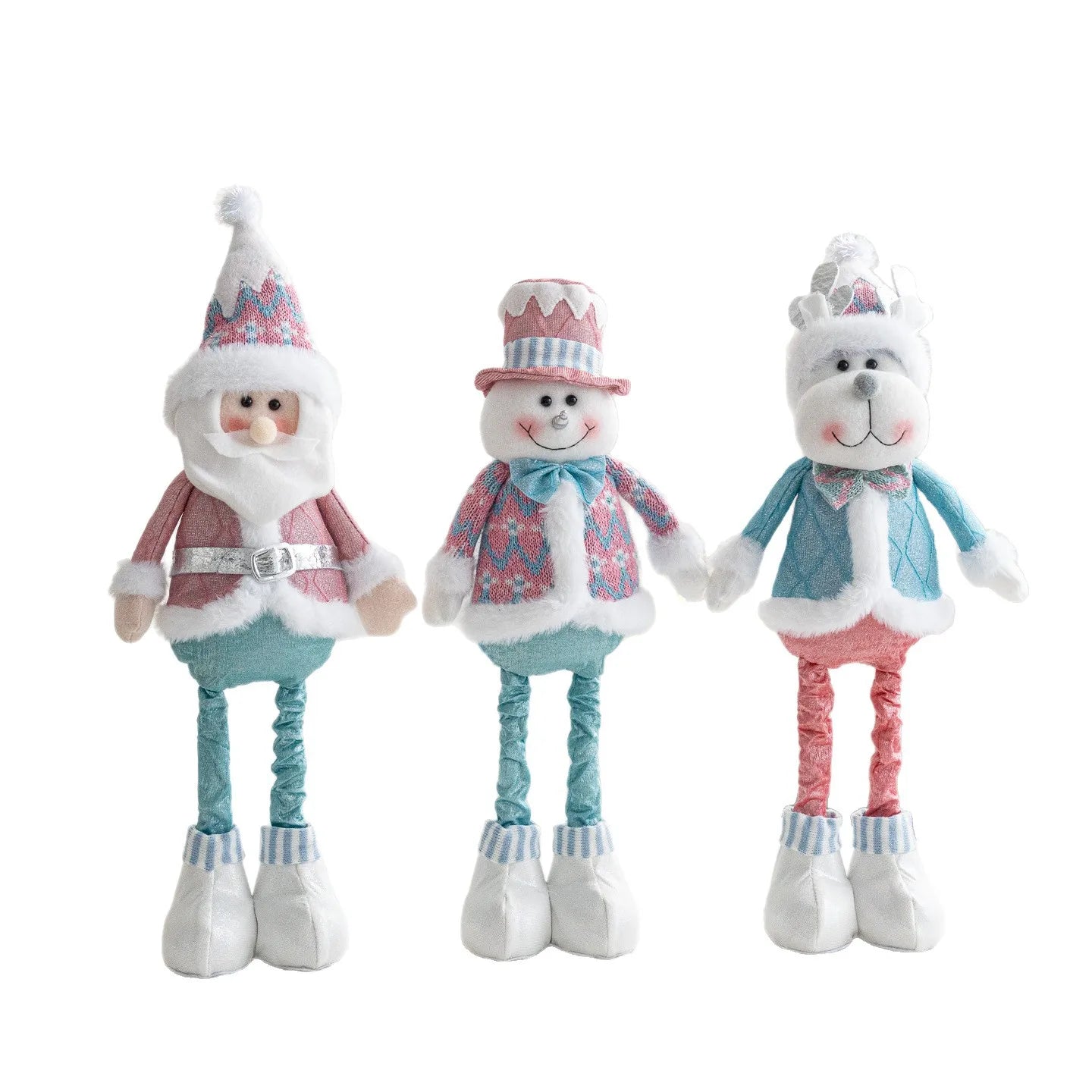 Christmas decorations - Santa Claus, snowmen, and reindeer
