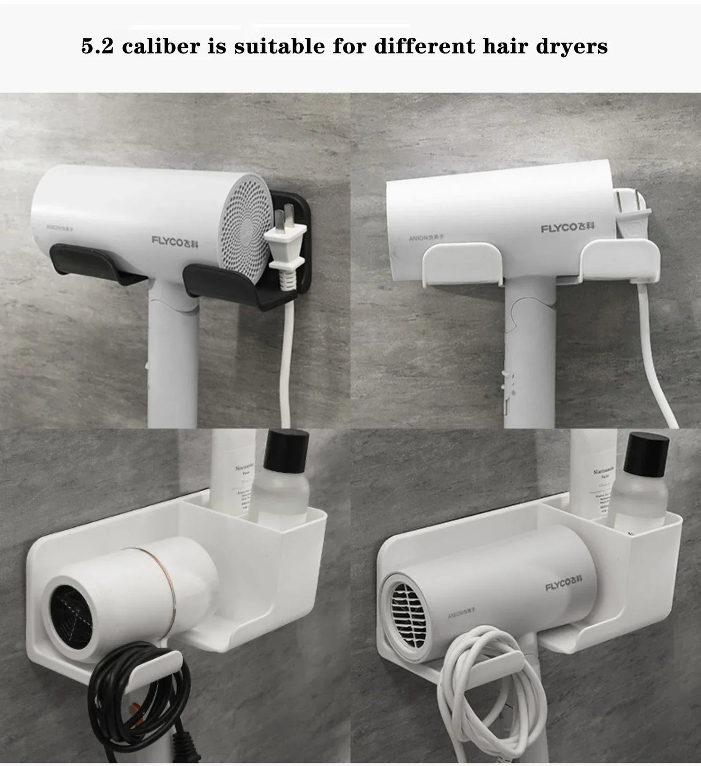 Hair Dryer Storage Rack,