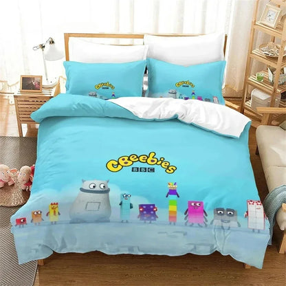 Several Cartoon Number-Blocks Bedding Sets
