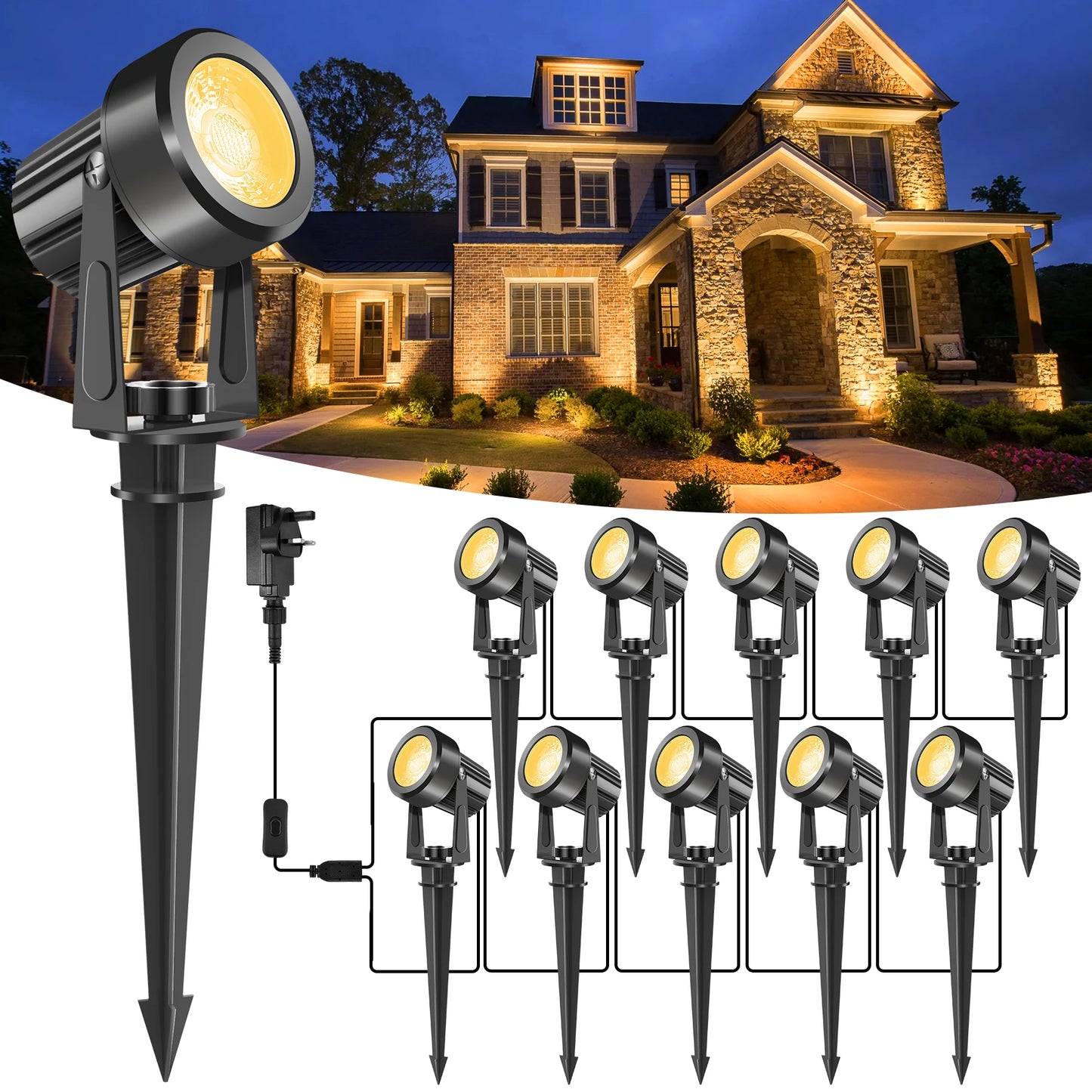 2/4/6/8/10 Landscape Lighting