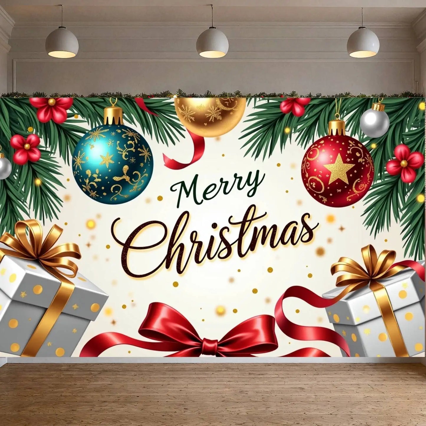 Christmas Decor Door Cover